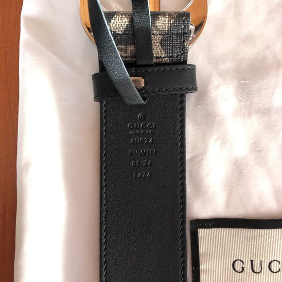 Gucci (GG) supreme belt with interlocking G buckle - Picture 4 of 4